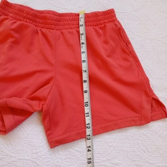 Layer8 Lime Perforated Racerback Tank Top Athletic Works Coral Plus Shorts Set L - Picture 12 of 12